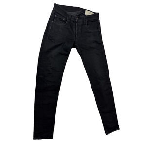 Rag & Bone Jeans Mens 31 Black Denim Fit 1 Skinny Leg Standard Issue Button Fly